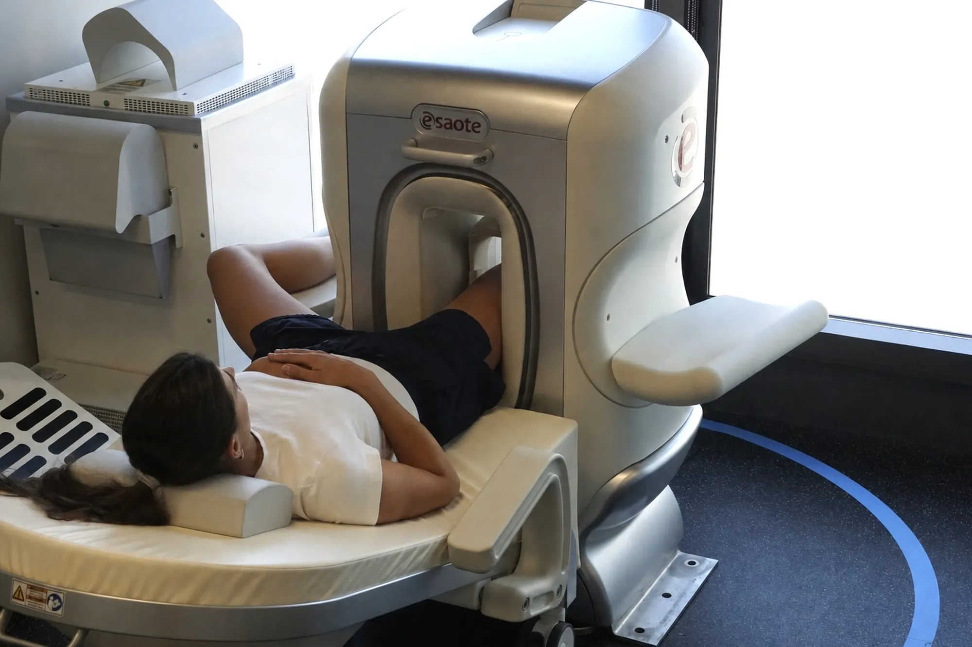 A patient having a comfortable open MRI at InForm Imaging